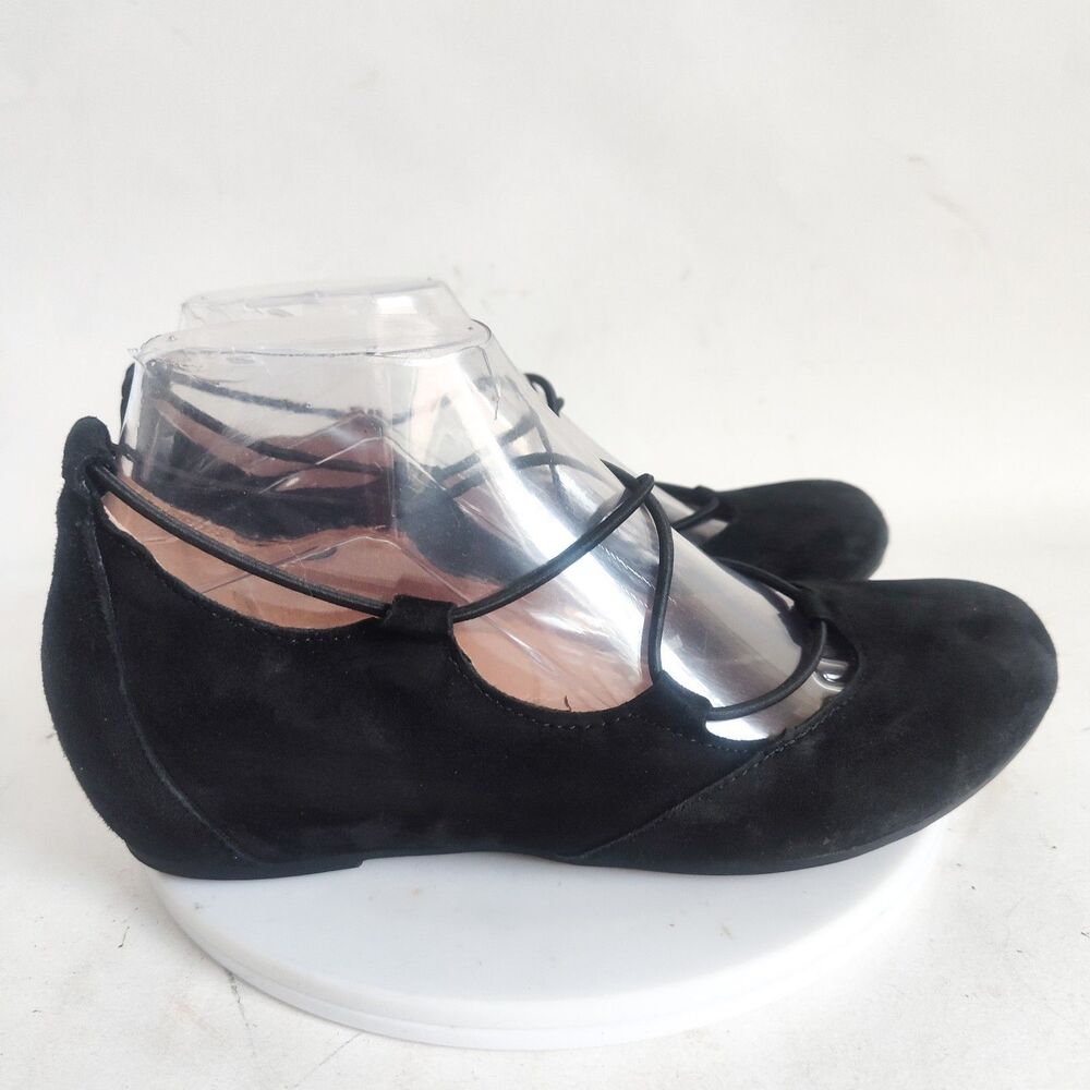 Montana Artisan Ballet Flats Womens Size 6 Black Suede‎ Balletcore Coquette Goth